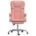 Silla de oficina reclinable cuero sintético rosa