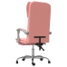 Silla de oficina reclinable cuero sintético rosa