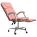 Silla de oficina reclinable cuero sintético rosa