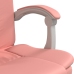 Silla de oficina reclinable cuero sintético rosa