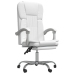 Silla de oficina reclinable cuero sintético blanco