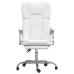 Silla de oficina reclinable cuero sintético blanco