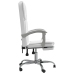 Silla de oficina reclinable cuero sintético blanco