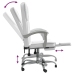 Silla de oficina reclinable cuero sintético blanco