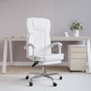 Silla de oficina reclinable cuero sintético blanco