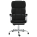 Silla de oficina reclinable cuero sintético negro