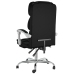 Silla de oficina reclinable cuero sintético negro