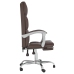 Silla de oficina reclinable cuero sintético marrón