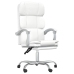 Silla de oficina reclinable cuero sintético blanco