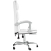 Silla de oficina reclinable cuero sintético blanco