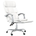 Silla de oficina reclinable cuero sintético blanco