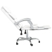 Silla de oficina reclinable cuero sintético blanco