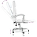 Silla de oficina reclinable cuero sintético blanco