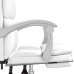 Silla de oficina reclinable cuero sintético blanco