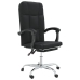 Silla de oficina reclinable cuero sintético negro