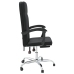 Silla de oficina reclinable cuero sintético negro