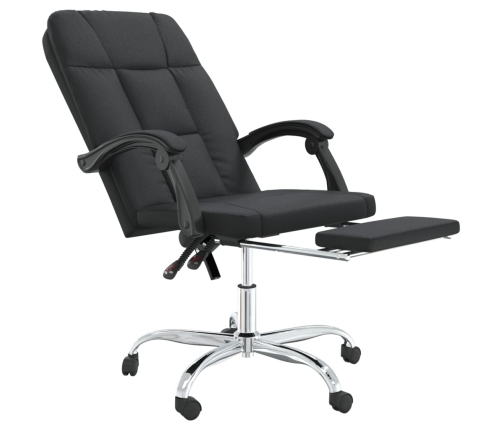 Silla de oficina reclinable cuero sintético negro