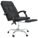 Silla de oficina reclinable cuero sintético negro