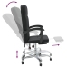 Silla de oficina reclinable cuero sintético negro