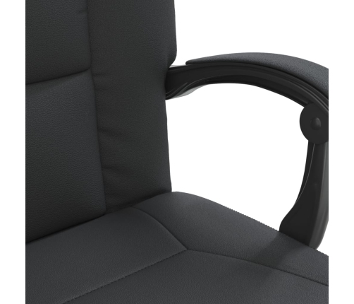 Silla de oficina reclinable cuero sintético negro