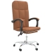 Silla de oficina reclinable cuero sintético marrón