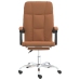 Silla de oficina reclinable cuero sintético marrón