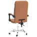 Silla de oficina reclinable cuero sintético marrón