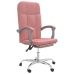 Silla de oficina reclinable cuero sintético rosa