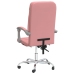 Silla de oficina reclinable cuero sintético rosa