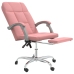 Silla de oficina reclinable cuero sintético rosa