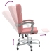 Silla de oficina reclinable cuero sintético rosa