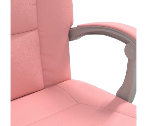 Silla de oficina reclinable cuero sintético rosa