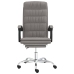 Silla de oficina reclinable de tela gris taupé