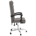 Silla de oficina reclinable de tela gris taupé