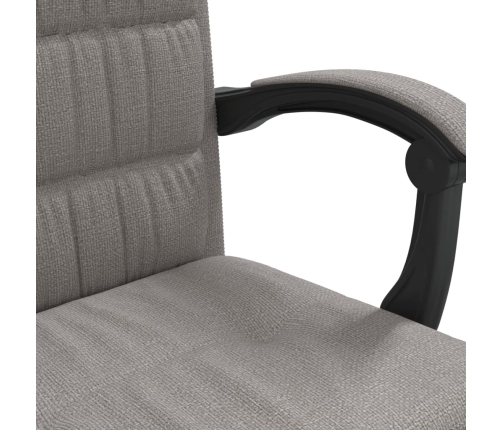 Silla de oficina reclinable de tela gris taupé