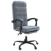 Silla de oficina reclinable de terciopelo gris oscuro