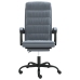 Silla de oficina reclinable de terciopelo gris oscuro