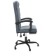 Silla de oficina reclinable de terciopelo gris oscuro