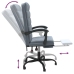 Silla de oficina reclinable de terciopelo gris oscuro