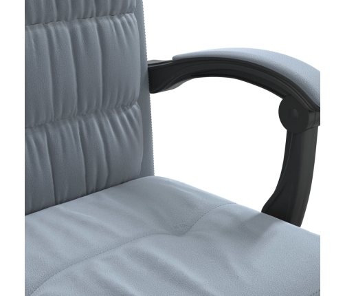 Silla de oficina reclinable de terciopelo gris oscuro