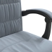 Silla de oficina reclinable de terciopelo gris oscuro