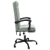 Silla de oficina reclinable de terciopelo gris claro