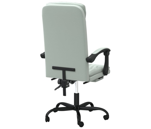 Silla de oficina reclinable de terciopelo gris claro