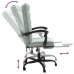 Silla de oficina reclinable de terciopelo gris claro