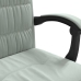 Silla de oficina reclinable de terciopelo gris claro