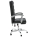 Silla de oficina reclinable cuero sintético negro