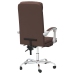 Silla de oficina reclinable cuero sintético marrón