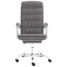 Silla de oficina reclinable cuero sintético gris