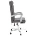 Silla de oficina reclinable cuero sintético gris