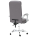 Silla de oficina reclinable cuero sintético gris